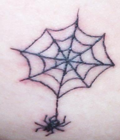 Spider  Tattoos on Number 3 Lolas Little Sister Baby Spider And Web On My Hip Custom